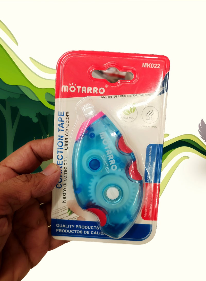 MOTARRO Excellent Covering Correction Tape 5MM X 8M Assorted Colors